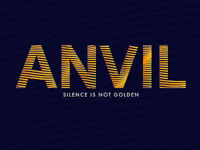 Anvil Rebrand Music producing company brand brand mark gold identity logo music sound wave
