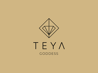 Teya Goddess Logo branding diamond goddess lineart logo logo design swimwear vector