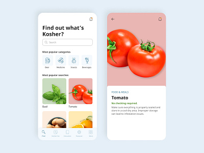 Kosher App application design figma food kosher mobile ui ux