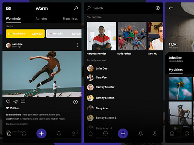 Worm social media app app discover feed profile search slowmo social socialmedia sport