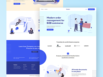 Landing Page for B2B Service b2b business company enterprise homepage illustration landing page landing pages management saas service startup ui ux