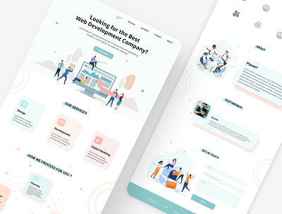 Development Agency landing page design ui