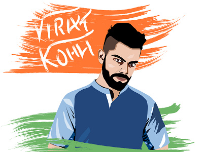 virat kohli vector art by Aravinth M on Dribbble