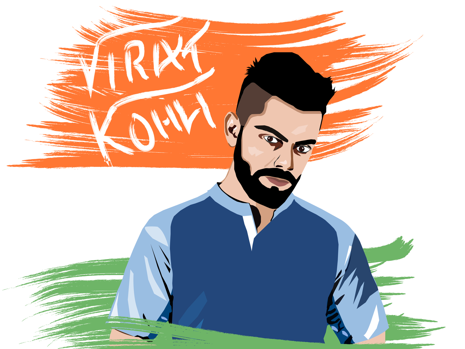 Virat Kohli Vector Art By Aravinth M On Dribbble