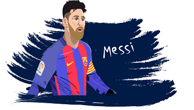 Lionel Andres Messi design illustration messi ui vector