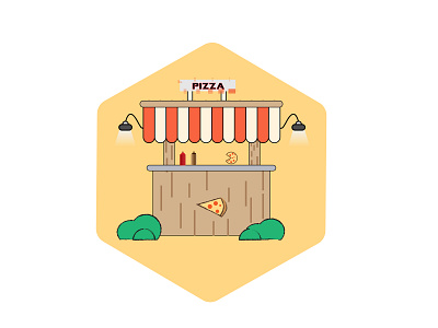 pizza shop animation color creative design graphic graphic art graphic design graphics design illustration illustrator cc illustrator design logo type typography vector workspace