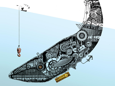 Mechanic Whale animales animals construction fauna mecanica fish fishing gears mecanico. mechanic sea whale