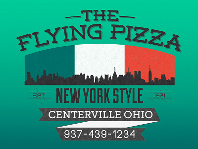 Flying Pizza T-Shirt Design new york ny pizza shirt tshirt
