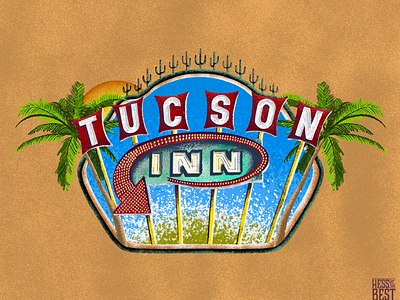 Tucson Inn arizona badge badge design hotel sign neon signs retro retro sign tucson