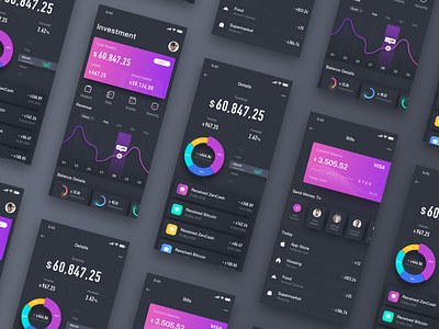 The financial page app design ui