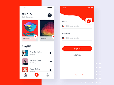 music UI app design dribbble hellow icon logo ui ux