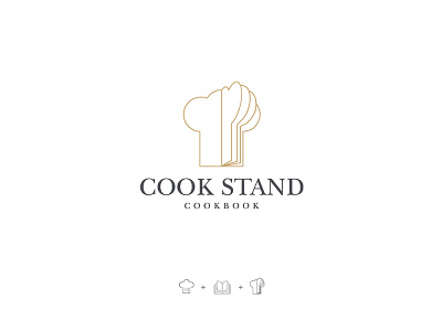 COOK STAND Logo book cook logo stand