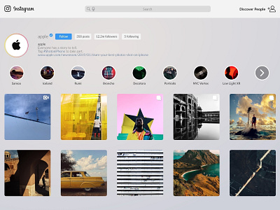 Instagram app - tvOS apple tv application instagram tvos