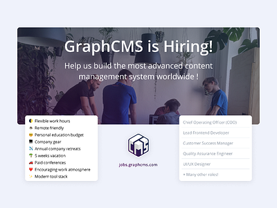 GraphCMS is Hiring!