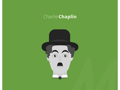 Charlie Chaplin character design illustration vector
