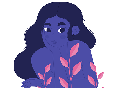 Blueberry Girl girl illustration vector