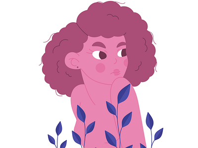 Berry Girl girl illustration vector