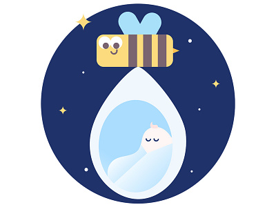 Baby Support baby bee desgin donate fly good illustration sky support uidesign uiux uiuxdesign webillustration