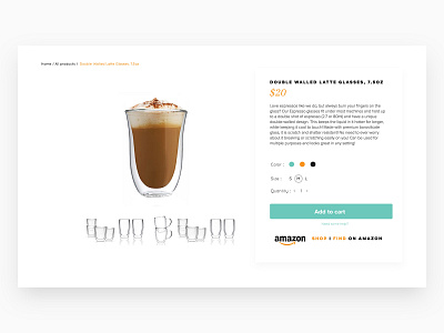 Product Detail Page - coffee e-commerce website