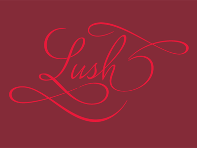 Lush is complete flourish lush script swash titling
