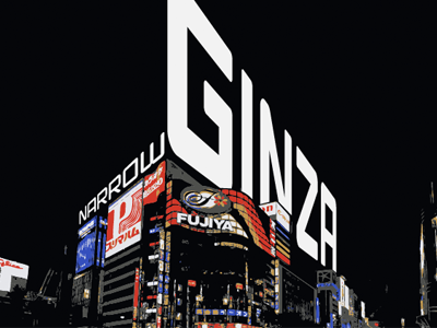 Ginza What?! Ginza Narrow cyrillic display font ginza typeface