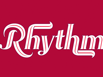 Rhythm specimen 2 display font inline typeface