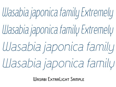 Wasabi ExtraLight Sample extralight font sans typeface