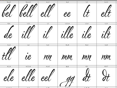 Nori: ligatures 1 font design ligatures nori script