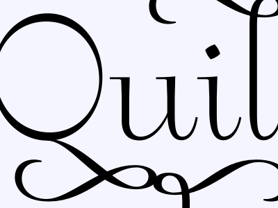 Quilting hackers & Christian Rockcandy announcement serif swashy