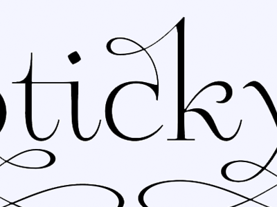 Sticky Buns ligatures new type sloops