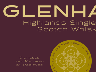 Halogen ‘Scotch’ Label halogen specimen typeface