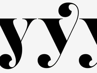 Alternate y's display serif type development