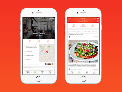 Yummzy - Food Locator [iOS App Concept] app collapse detail first throw food ios mobile navigation restaurant ui user interface yummzy