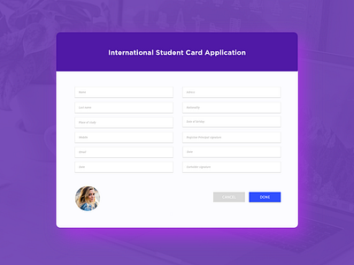 " Student Card Application " design student card application