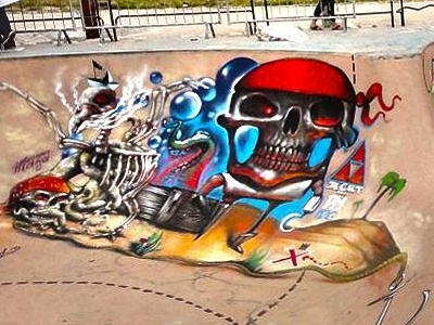 Graffiti pro bowl graffiti skate