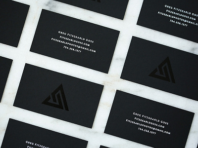 Fitzgearld Photography Business Cards black foil business cards graphic design