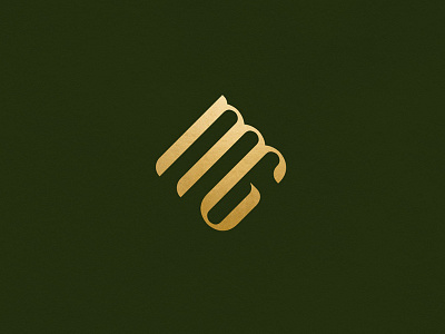 MG Monogram gold foil graphic design logo monogram