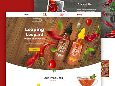 Hot chili sauce webdesign bright design figma inspiration landingpage photoshop ui ui design uidesign web design webdesign website