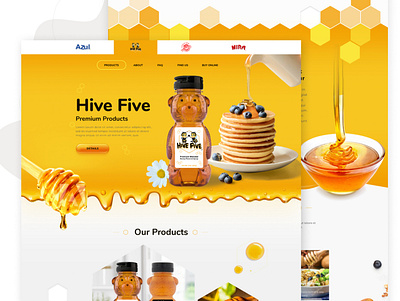 Honey website design design figma honey landingpage photoshop ui ui design uidesign webdesign website design yellow