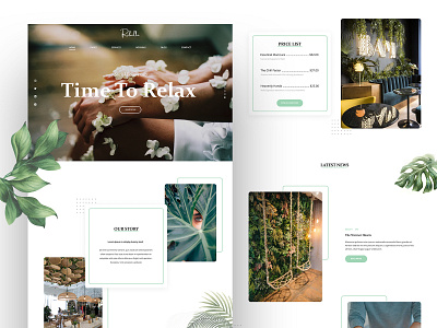 Rebelle Landing Page Design design minimal natural relaxing spa ui ux web