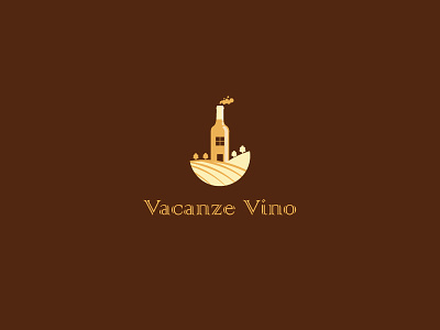 Logo for Vacanze Vino bottle logo vino