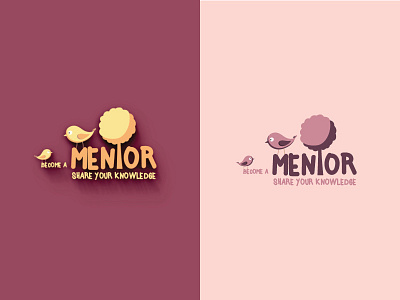 Logo for Become a Mentor birds design illustration logo