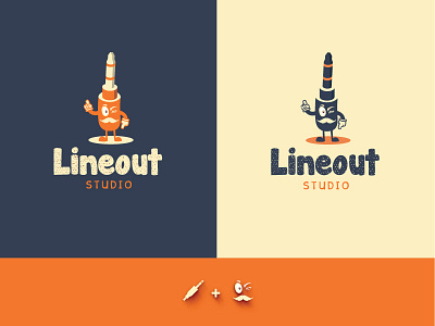 Logo for Lineout Studio design illustration logo typography