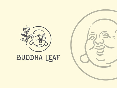 Logo for Buddha Leaf advertising buddha design illustration leaf logo natural typography vector