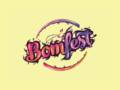 Logo for Bomfest agency design festival illustration logo music typography vector web