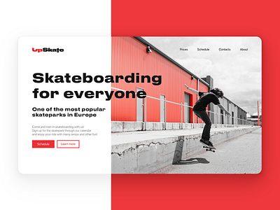 UpSkate Site concept first work firstshot homepage landing landing page minimalism simple site skateboard skateboarding skatepark skater web webdesign website website design