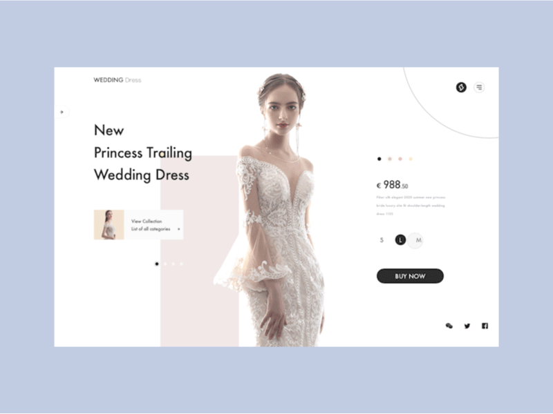 WEDDING DRESS app application beauty buy card clothes color date design fashion girl noble simple store system ue ui ux web white