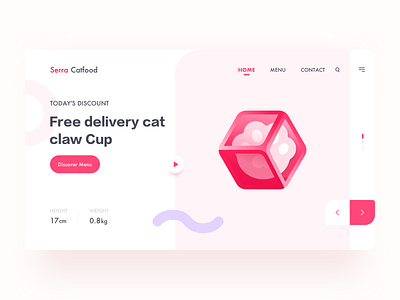 Catfood Mall cat color design icon illustration logo mall page red ui ux vector web web design