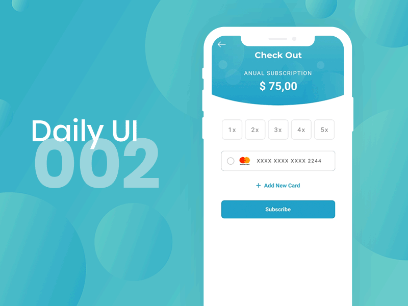 Daily UI 002 - Check Out app design checkout dailyui dailyui 002