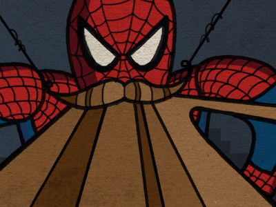 SpiderManly comics fan art illustration spiderman